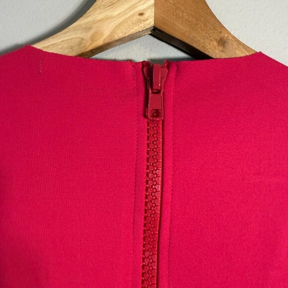 Maje Eyelet Scuba Fit & Flare Mini Dress Women's 2 Medium Pink Cocktail Party - Picture 11 of 13